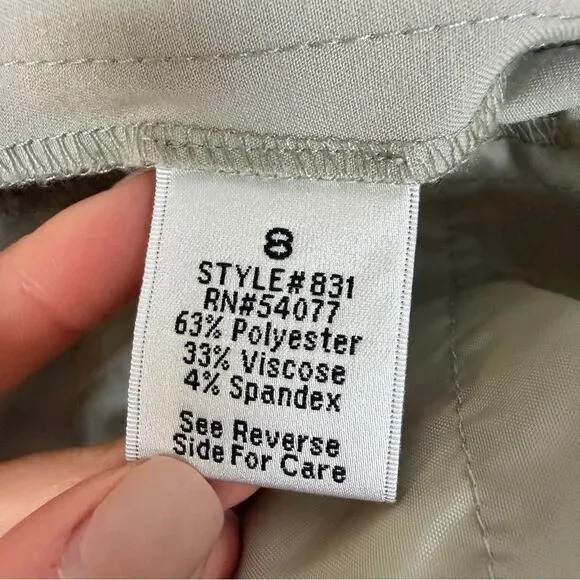 Cabi Women 6 Jacket 8 Pants Suit Gray Greige Stitching Professional Career - Picture 13 of 14